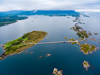 Image showing Atlantic Ocean Road aerial photography.