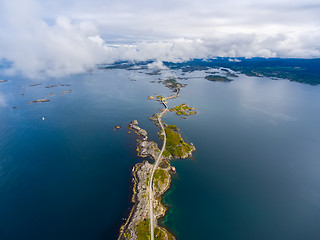 Image showing Atlantic Ocean Road aerial photography.