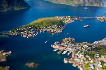 Image showing Panorama Lofoten is an archipelago in the county of Nordland, No