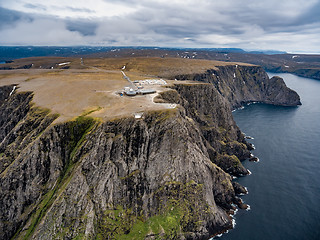 Image showing North Cape (Nordkapp) aerial photography,