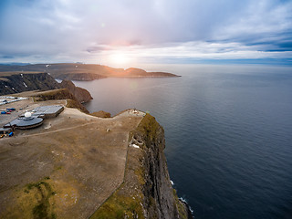 Image showing North Cape (Nordkapp) aerial photography,