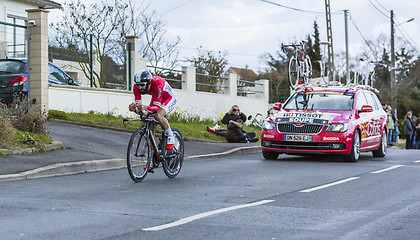 Image showing The Cyclist Geoffrey Soupe - Paris-Nice 2016