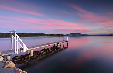 Image showing Saratoga Jetty sunset