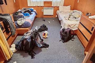 Image showing Messy dormitory room