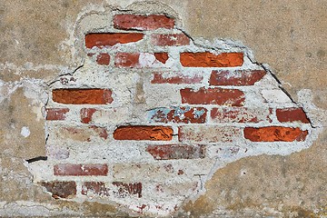 Image showing Brick Wall Closeup