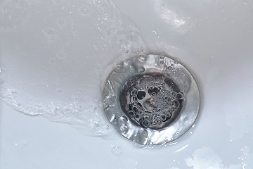 Image showing Bathroom sink drain