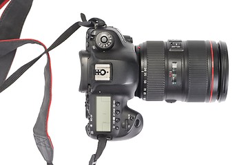 Image showing DSLR camre in white background