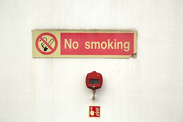 Image showing No Smoking Sing