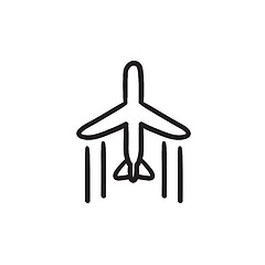 Image showing Cargo plane sketch icon.