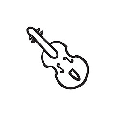 Image showing Cello sketch icon.