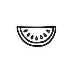 Image showing Melon sketch icon.