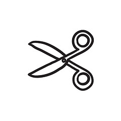 Image showing Scissors sketch icon.