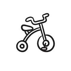 Image showing Child bike sketch icon.