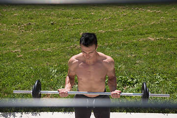 Image showing man doing morning exercises