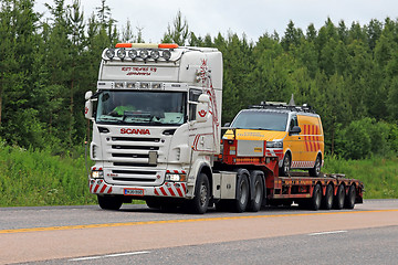 Image showing Scania Truck Transports Pilot Vehicle