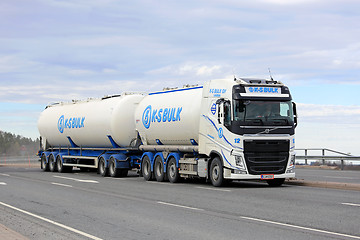 Image showing Volvo FH Bulk Tank Truck on Bridge