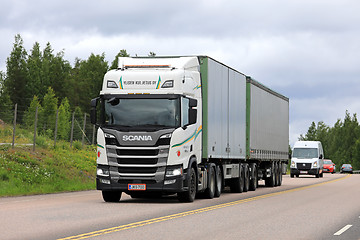 Image showing Scania R500 Cargo Truck on Highway 