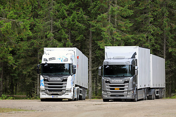 Image showing Next Generation Scania R500 Trucks in Forest