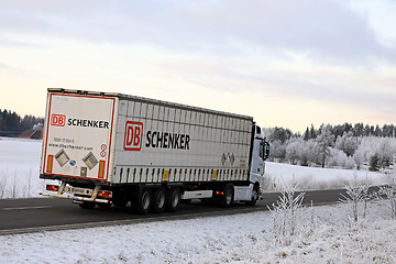 Image showing Truck Hauls DB Schenker Trailer