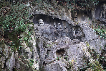 Image showing Sculpture laughing Buddha