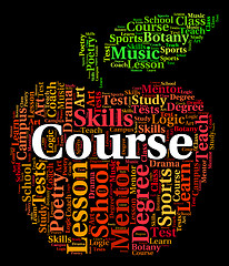 Image showing Course Word Represents Studying Educating And Learned