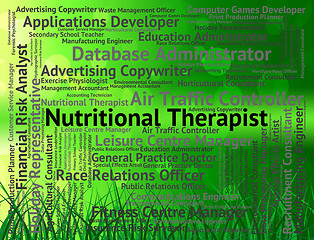 Image showing Nutritional Therapist Represents Diet Hire And Therapists