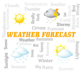 Image showing Weather Forecast Indicates Meteorological Conditions And Forecaster