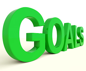 Image showing Goals Word Showing Objectives Hope And Future