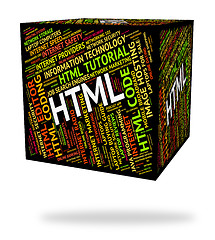 Image showing Html Word Means Hypertext Markup Language And Code