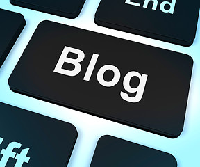 Image showing Blog Computer Key For Blogger Website