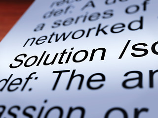 Image showing Solution Definition Closeup Showing Success