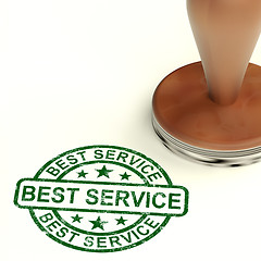 Image showing Best Service Stamp Showing Top Customer Assistance