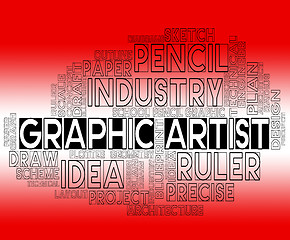 Image showing Graphic Artist Indicates Creative Illustrative And Artists