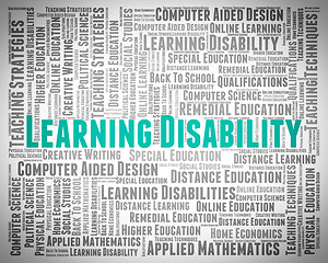 Image showing Learning Disability Words Indicates Special Needs And Text