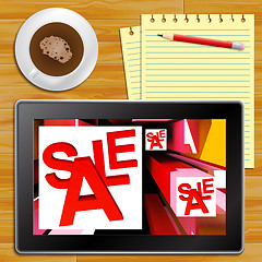 Image showing Sale On Cubes Showing Special Discounts Tablet