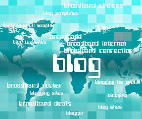 Image showing Blog Word Indicates Blogger Weblog And Blogging