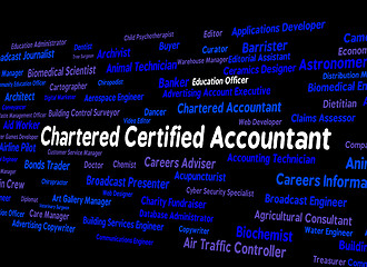 Image showing Chartered Certified Accountant Shows Balancing The Books And Acc