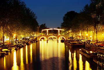 Image showing Night Amsterdam center