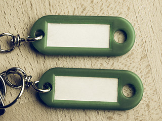 Image showing Vintage looking Green keyring