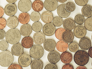 Image showing Vintage British pound coin