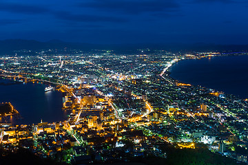 Image showing Hakodate cityscape at night