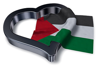 Image showing flag of palestine and heart symbol - 3d rendering