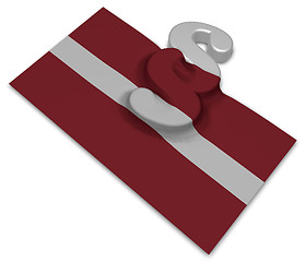 Image showing paragraph symbol and flag of latvia - 3d rendering