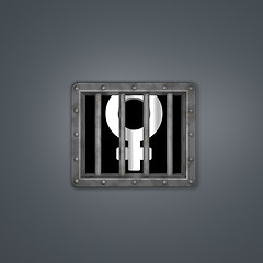 Image showing female symbol in prison - 3d rendering