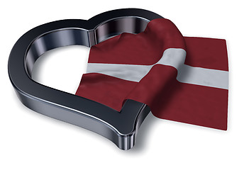 Image showing flag of latvia and heart symbol - 3d rendering