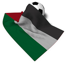 Image showing soccer ball and flag of palestine - 3d rendering