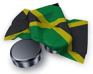 Image showing music note and flag of jamaica - 3d rendering