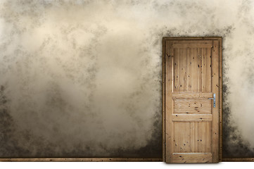 Image showing wooden door