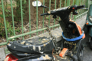 Image showing Old and Dirty Scooter