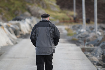 Image showing Old Man Walking